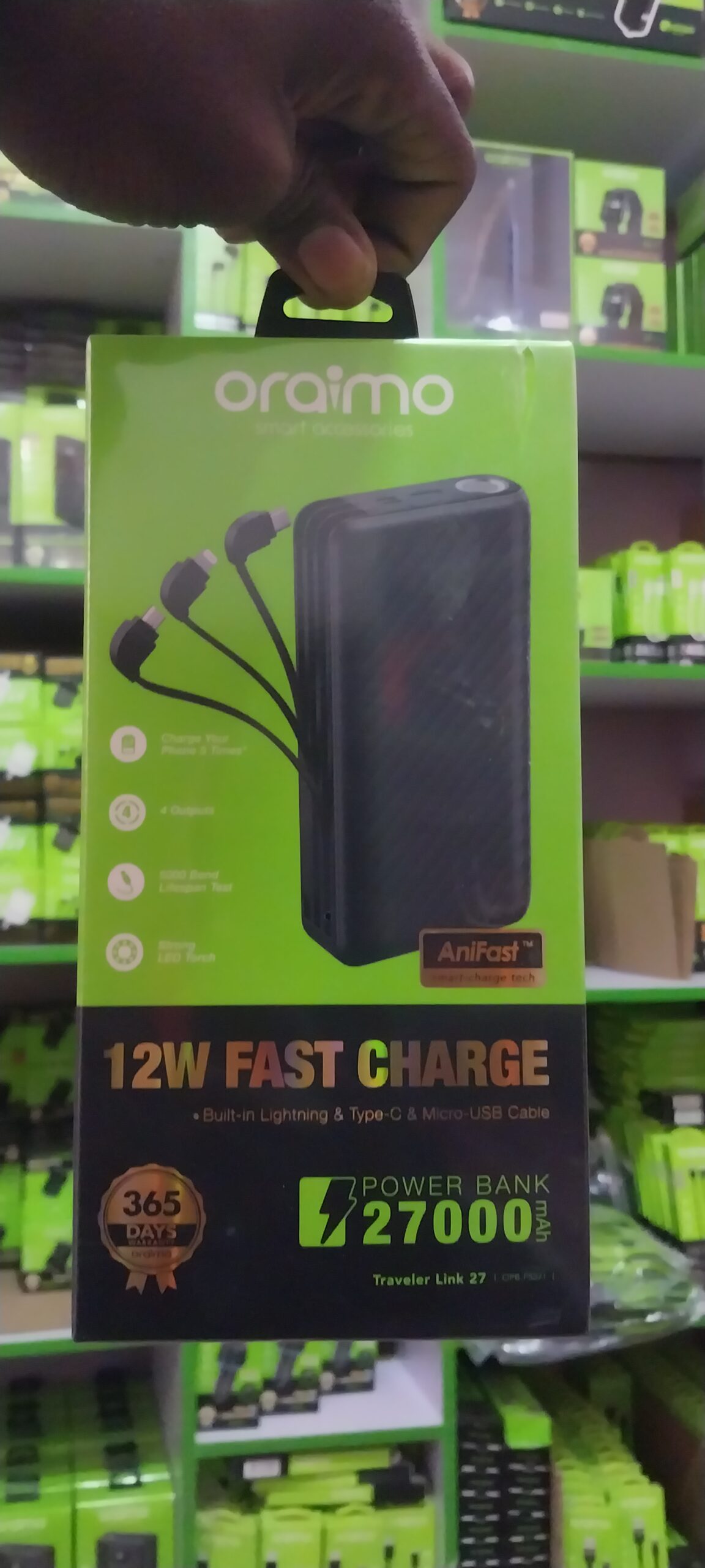 Oraimo 27,000mAh power bank p5271