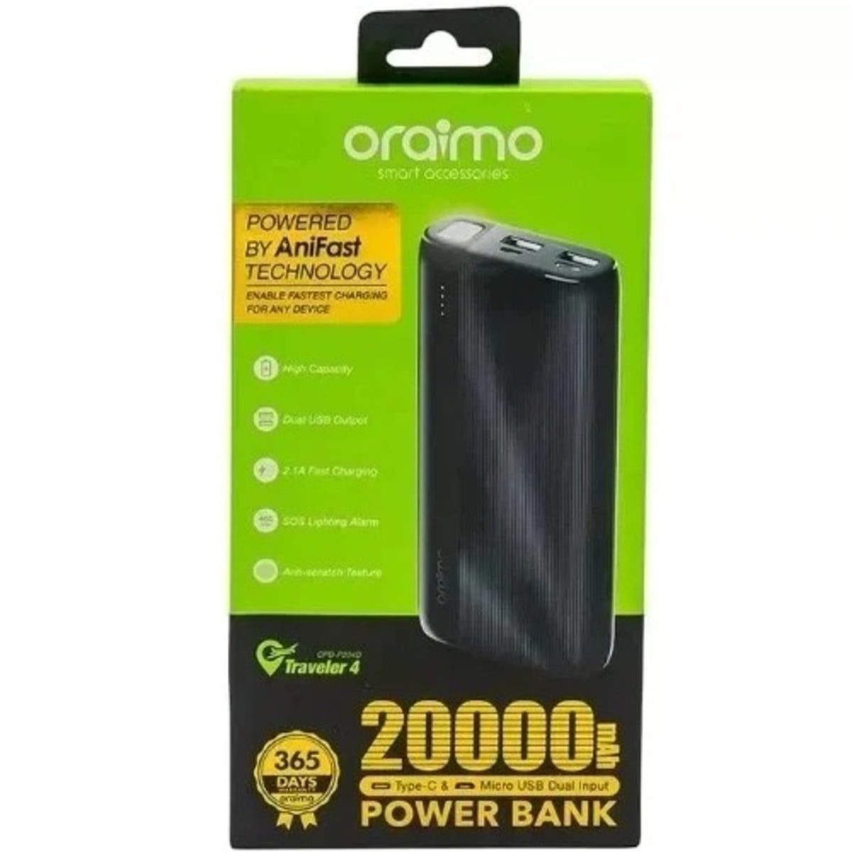 Oraimo 20000pmAh power bank Opb-p204d