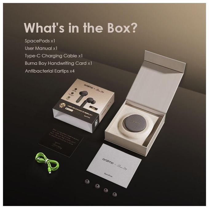 oraimo SpacePods x Burna Boy ANC True Wireless Earbuds