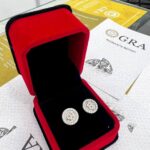 Diamond earrings and necklaces
