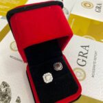 Diamond earrings and necklaces