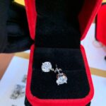 Diamond earrings and necklaces
