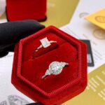 Diamond engagement and wedding rings
