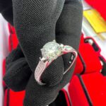 Diamond engagement and wedding rings