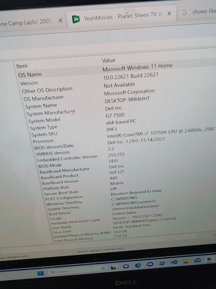 4K Screen Dell G7 Gaming and Work Laptop