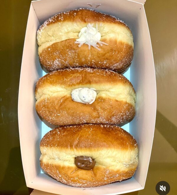 Milky doughnuts and sugar doughnuts