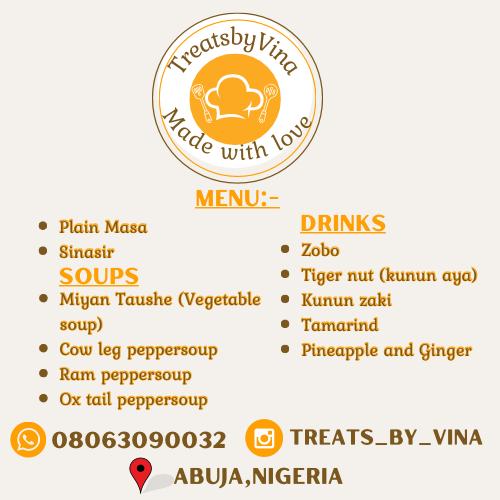 Masa, Miyan taushe (vegetable soup), Kpomo sauce and others