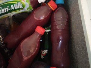 Fruity chilled zobo drink
