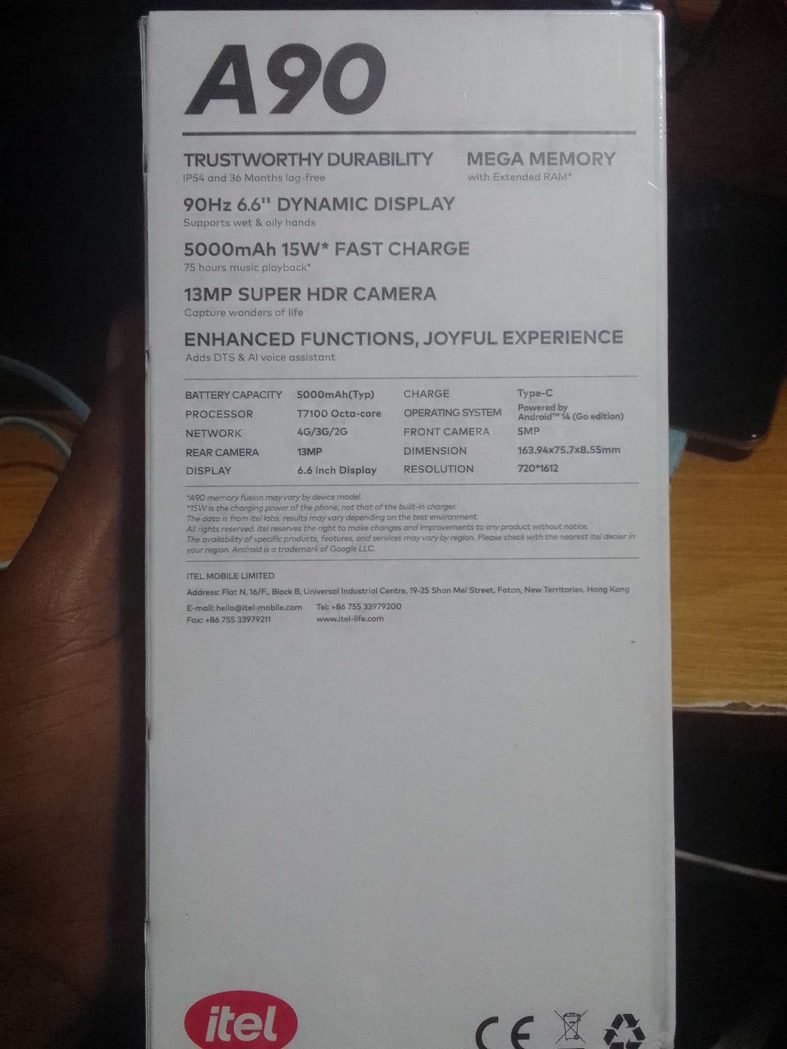 Itel A90
