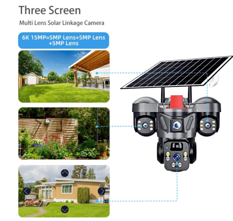 4g solar cameras 3 screen 3len