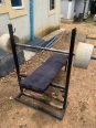 home made concrete weights and bench for sale