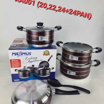 3 pieces Non stick pot and frying pan with spoon