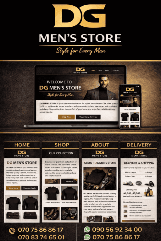 Men’s fashion supplies tshirts, turtleneck shoes and watches