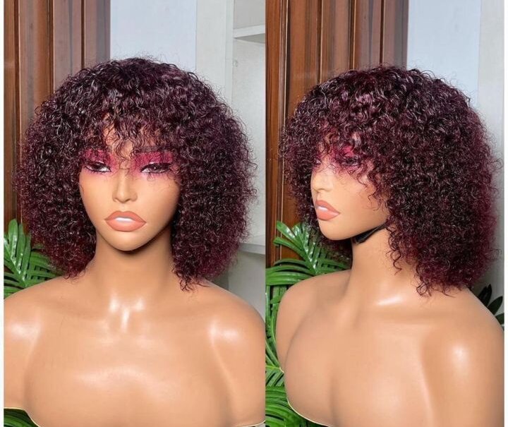 Fringe jerry curl Fringe jerry curl wig