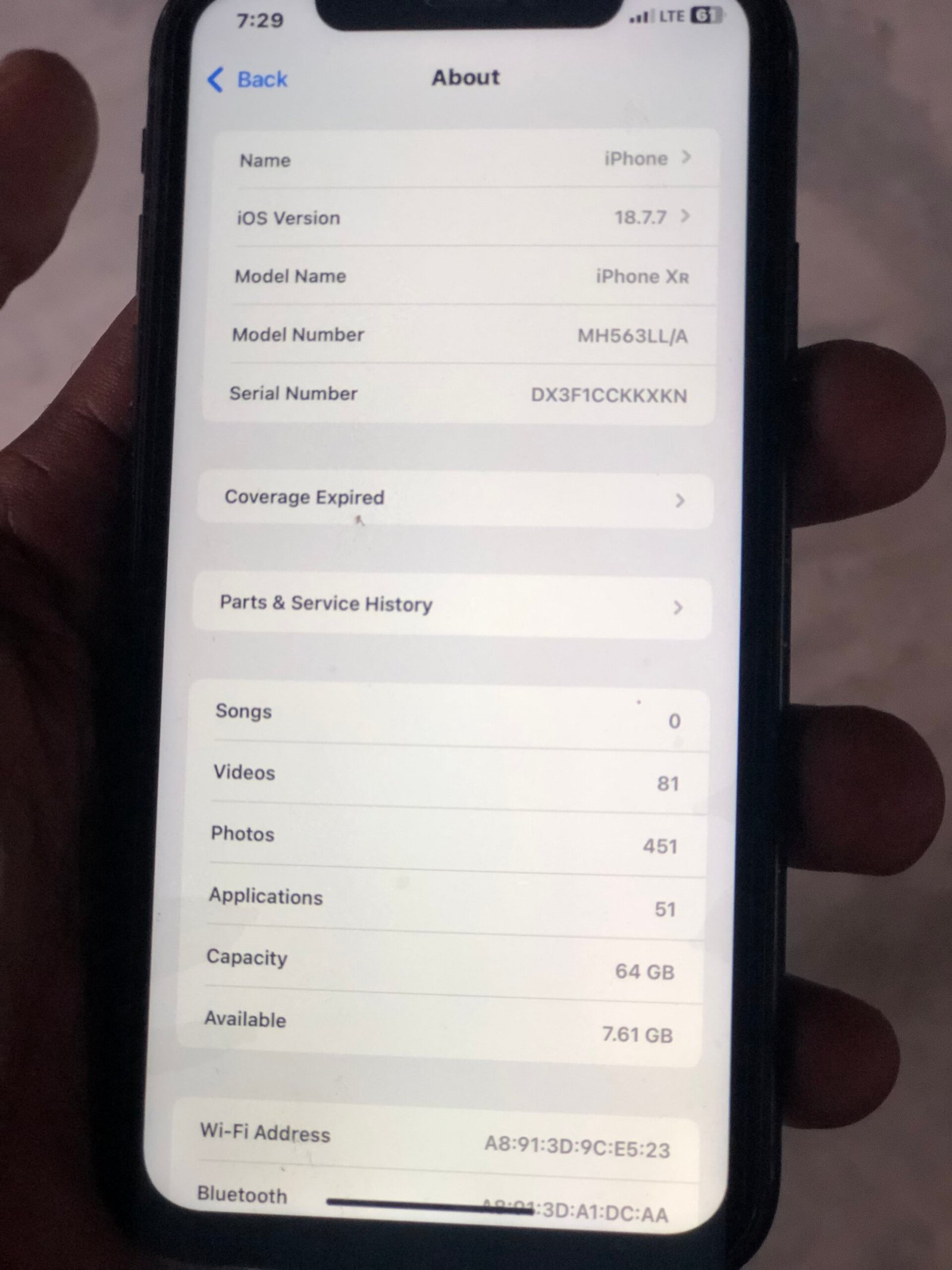 Iphone xr black 64gb