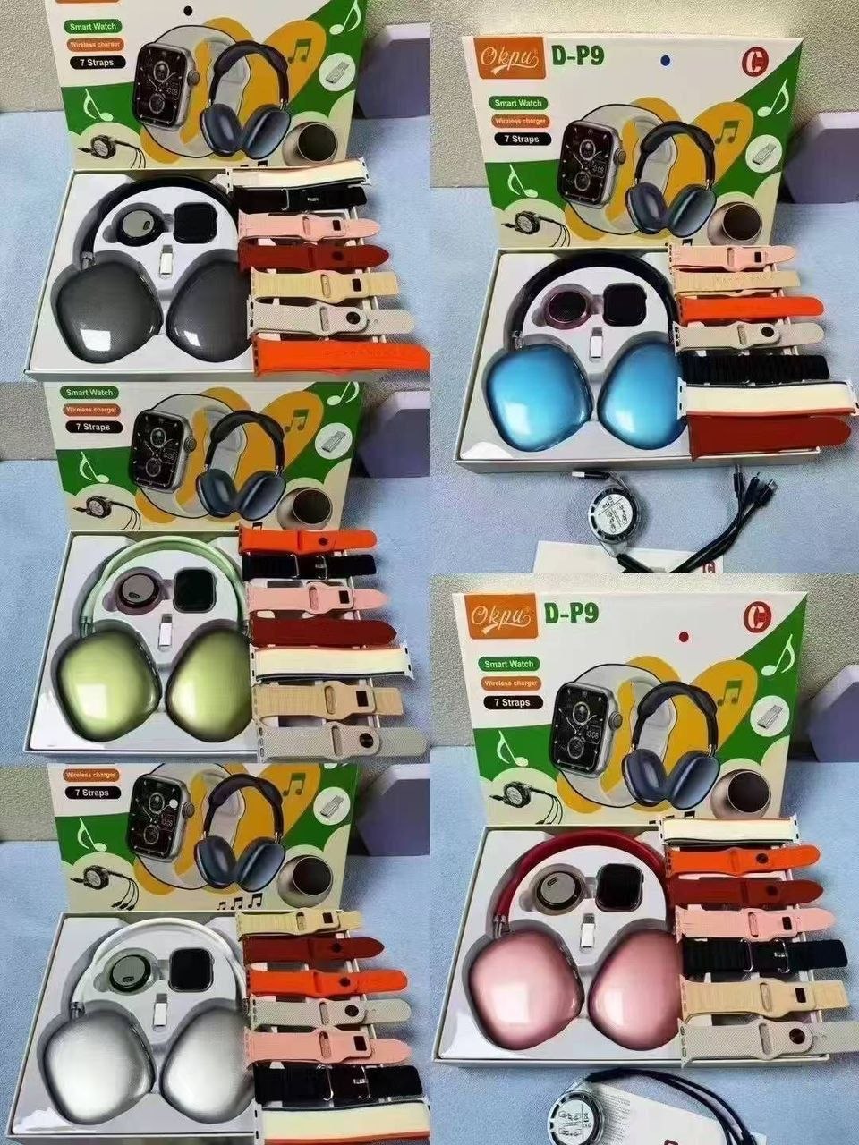 D-P9 series 10 smartwatch combo set
