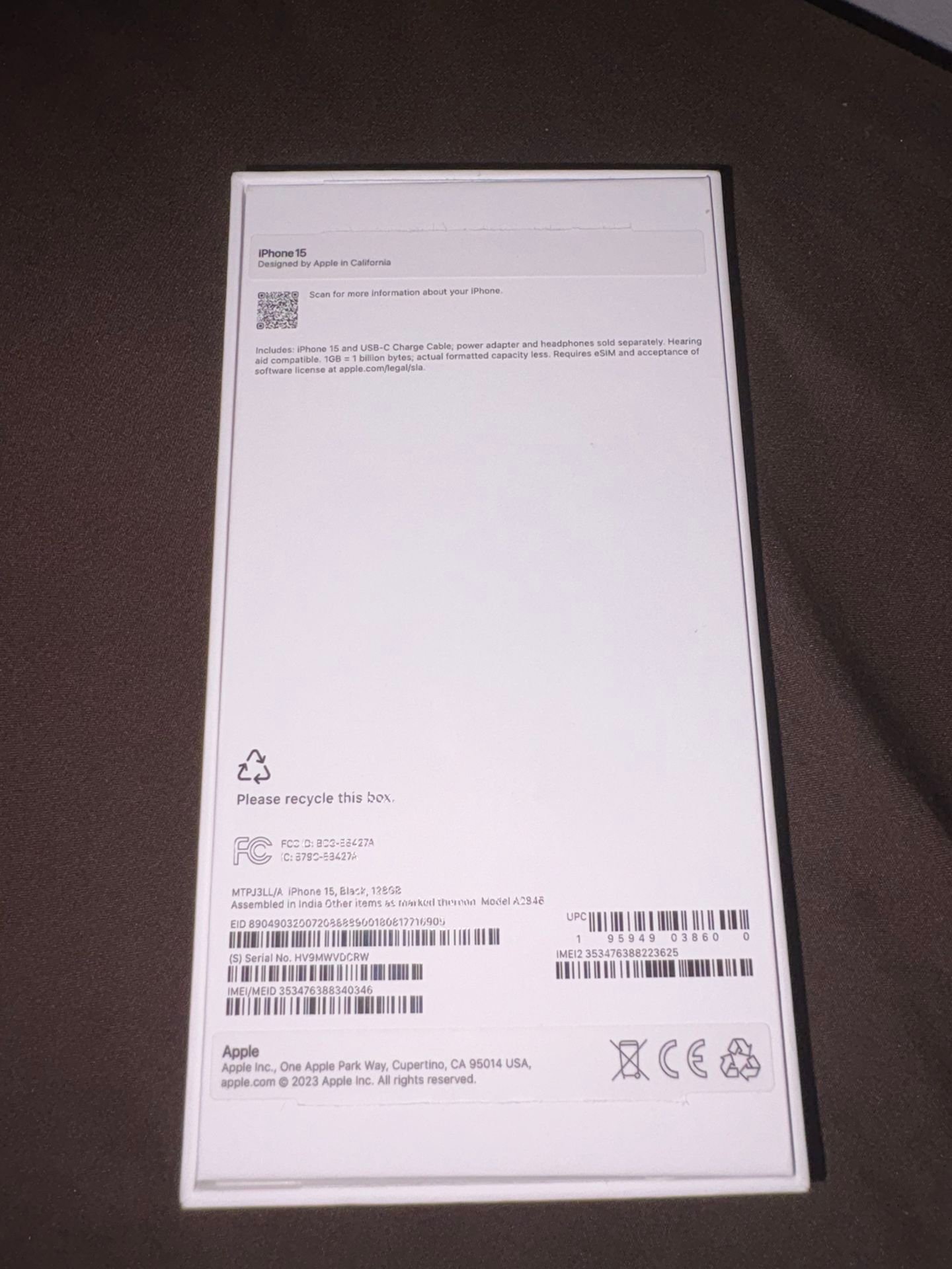 iPhone 15 128GB