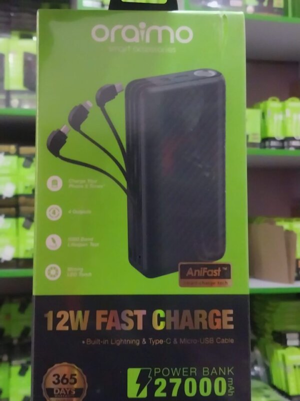 Oraimo 27,000mAh power bank p5271