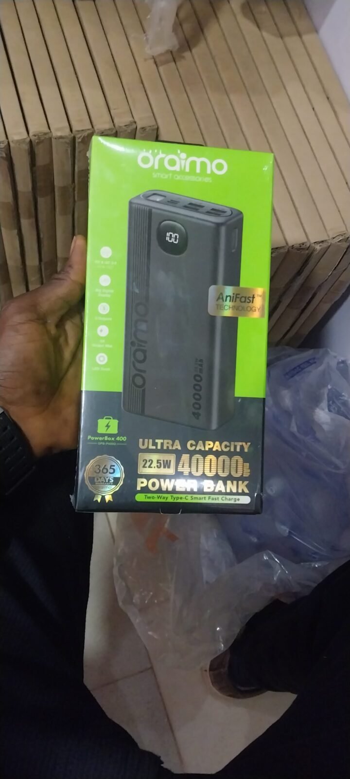 Oraimo 40,000mah powerbox p400q(148wh)