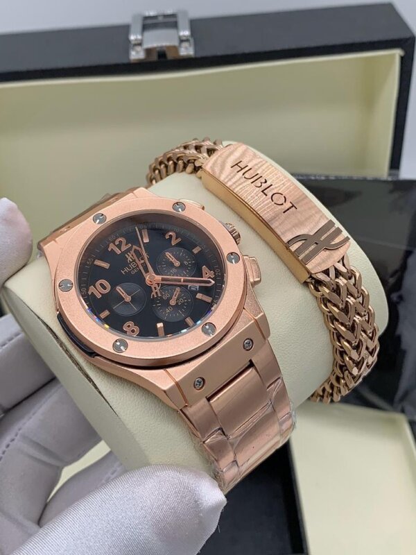 Hublot wristwatch and bracelet