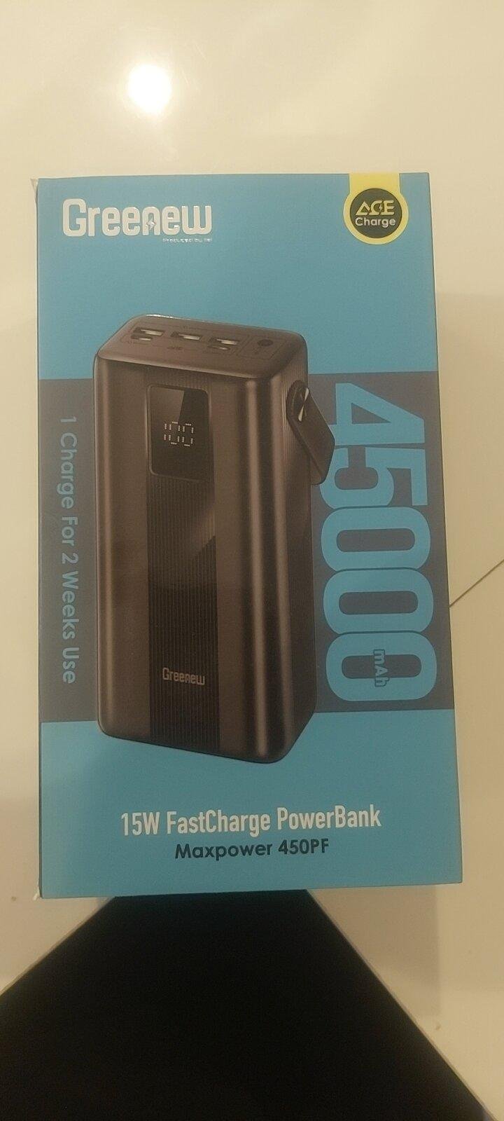 Itel Greenew 45000Mah 1 charge for 2 weeks use